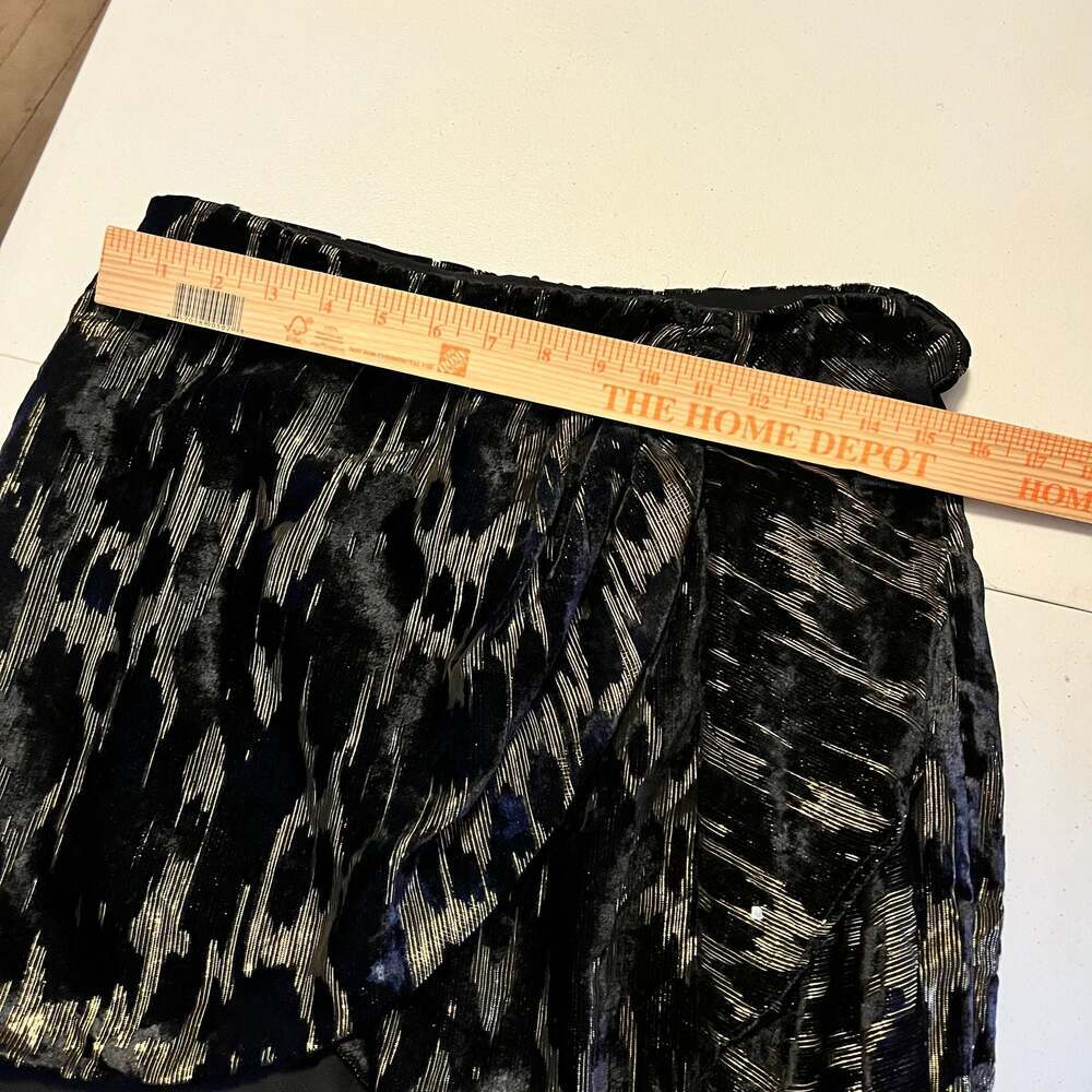 Bardot Black and Gold Lurex Leopard Ariella Mini Skirt Small 6 - Picture 5 of 9